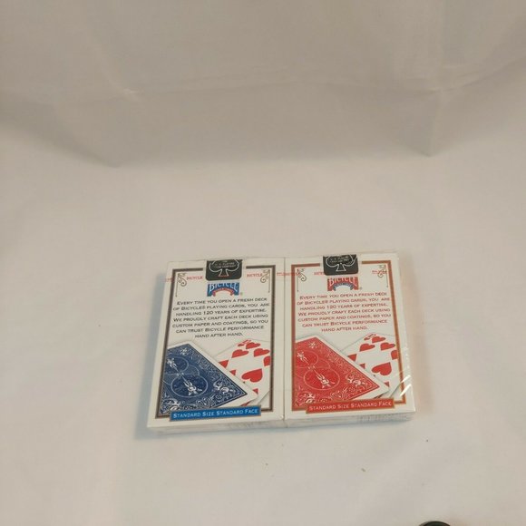 Playing Cards 2 deck Set Bicycle Standard Red&Blue Air Cushion Fisnish USA 2009 - Picture 9 of 9